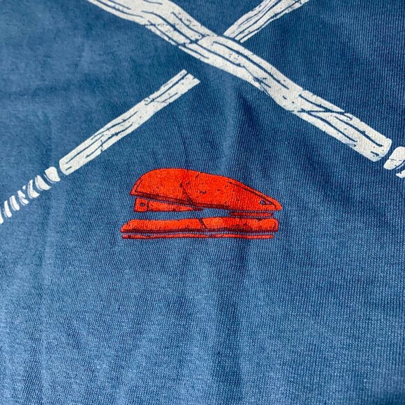 Office Space Movie pc loadletter Red Stapler XL Blue Tee T-Shirt T Shirt - Picture 2 of 8